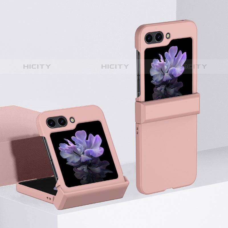 Custodia Plastica Rigida Cover Opaca Fronte e Retro 360 Gradi BH2 per Samsung Galaxy Z Flip5 5G Oro Rosa