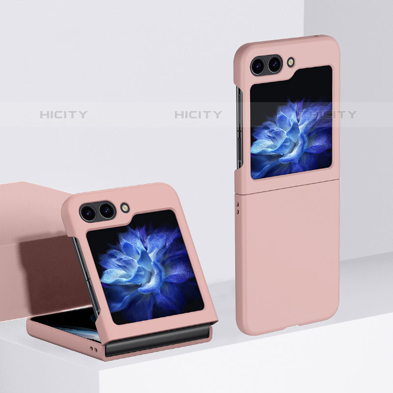 Custodia Plastica Rigida Cover Opaca Fronte e Retro 360 Gradi BH3 per Samsung Galaxy Z Flip5 5G Oro Rosa