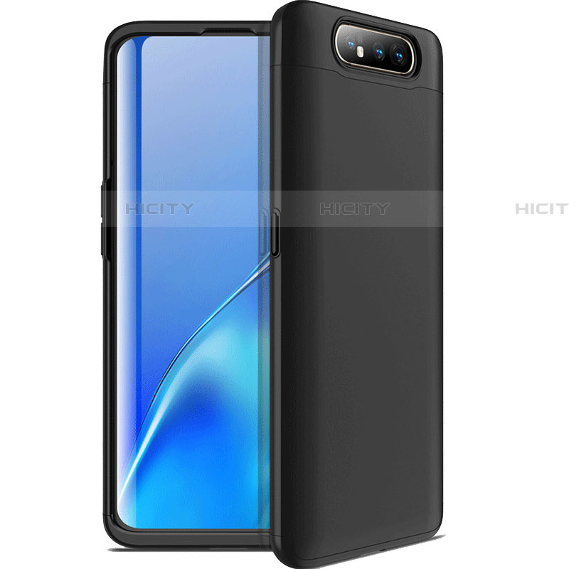 Custodia Plastica Rigida Cover Opaca Fronte e Retro 360 Gradi C01 per Samsung Galaxy A80 Nero