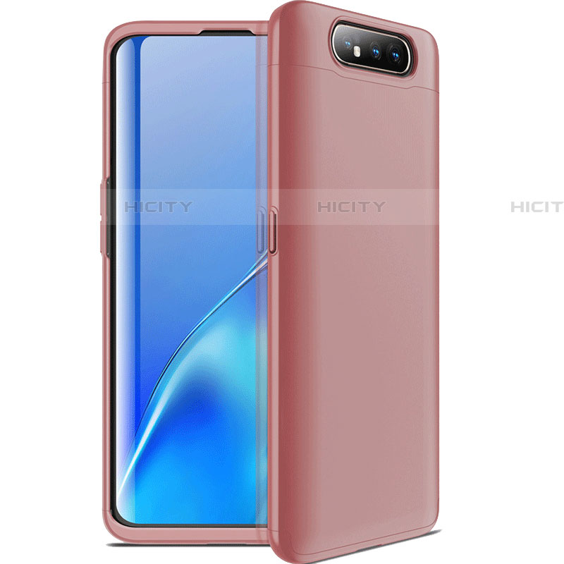 Custodia Plastica Rigida Cover Opaca Fronte e Retro 360 Gradi C01 per Samsung Galaxy A80 Oro Rosa