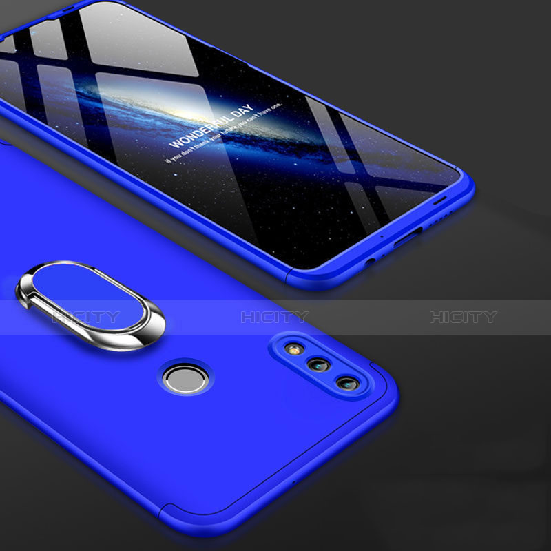 Custodia Plastica Rigida Cover Opaca Fronte e Retro 360 Gradi con Anello Supporto per Huawei Honor 10 Lite