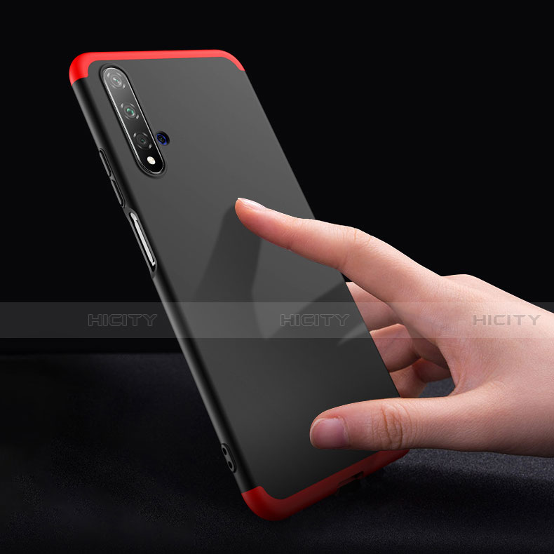 Custodia Plastica Rigida Cover Opaca Fronte e Retro 360 Gradi con Anello Supporto per Huawei Honor 20