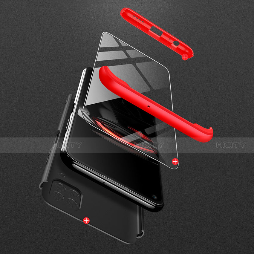 Custodia Plastica Rigida Cover Opaca Fronte e Retro 360 Gradi con Anello Supporto per Huawei Nova 6 SE