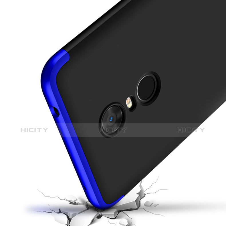 Custodia Plastica Rigida Cover Opaca Fronte e Retro 360 Gradi con Anello Supporto per Xiaomi Redmi 5 Plus