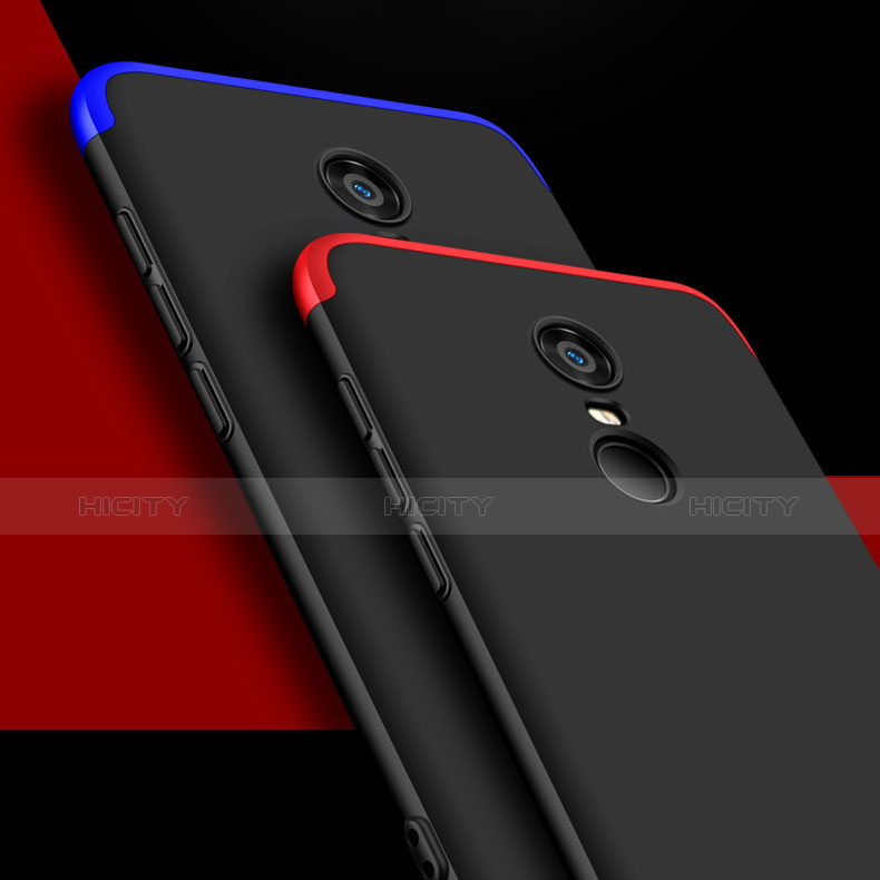 Custodia Plastica Rigida Cover Opaca Fronte e Retro 360 Gradi con Anello Supporto per Xiaomi Redmi 5 Plus