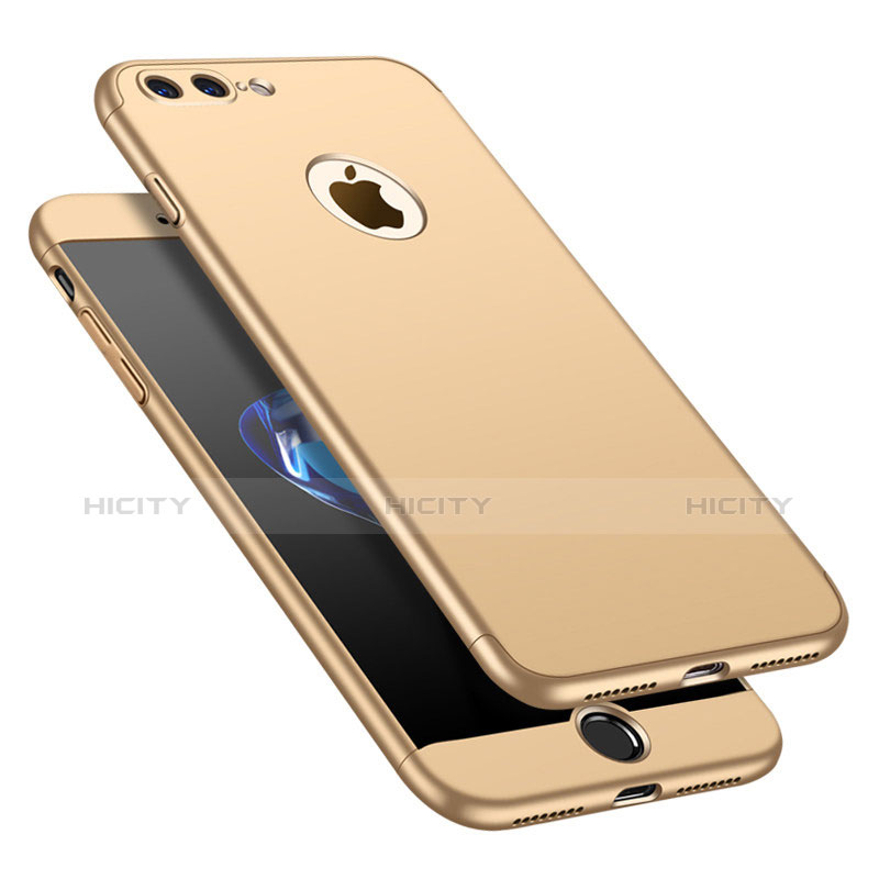Custodia Plastica Rigida Cover Opaca Fronte e Retro 360 Gradi M01 per Apple iPhone 8 Plus Oro