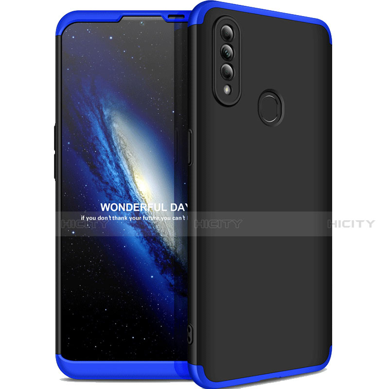 Custodia Plastica Rigida Cover Opaca Fronte e Retro 360 Gradi M01 per Oppo A31 Blu e Nero