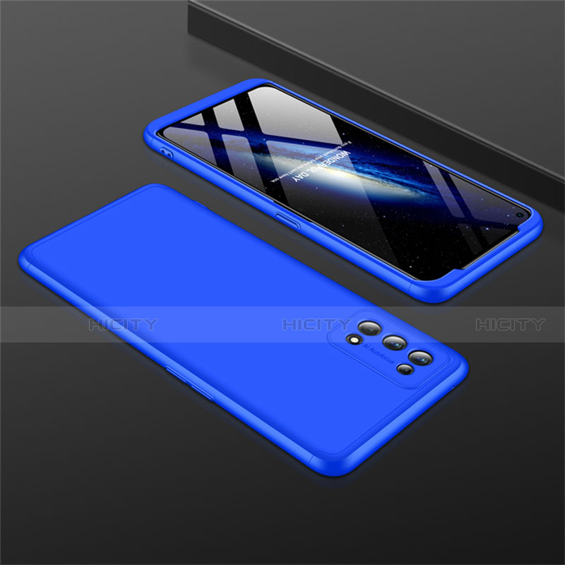 Custodia Plastica Rigida Cover Opaca Fronte e Retro 360 Gradi M01 per Realme 7 Pro Blu