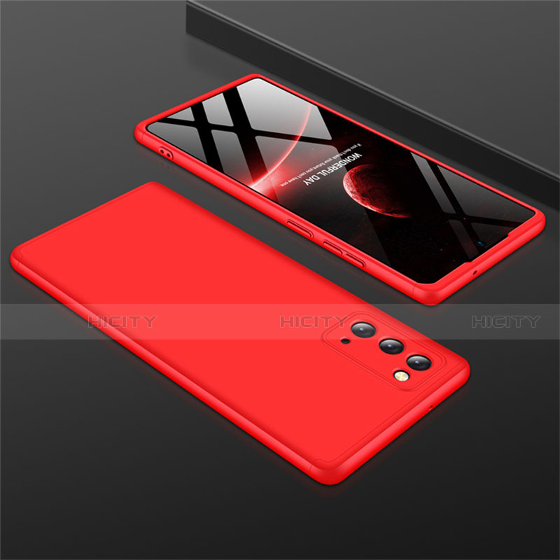 Custodia Plastica Rigida Cover Opaca Fronte e Retro 360 Gradi M01 per Samsung Galaxy Note 20 5G Rosso