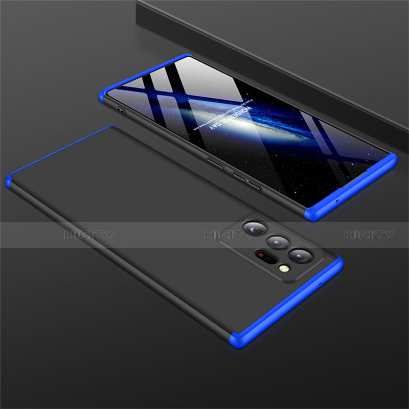 Custodia Plastica Rigida Cover Opaca Fronte e Retro 360 Gradi M01 per Samsung Galaxy Note 20 Ultra 5G Blu e Nero