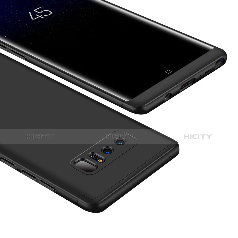 Custodia Plastica Rigida Cover Opaca Fronte e Retro 360 Gradi M01 per Samsung Galaxy Note 8 Duos N950F Nero