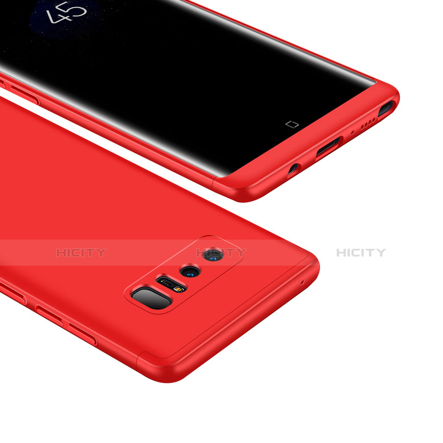 Custodia Plastica Rigida Cover Opaca Fronte e Retro 360 Gradi M01 per Samsung Galaxy Note 8 Rosso