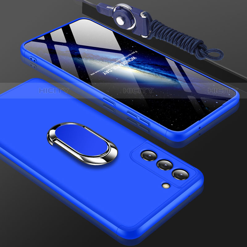 Custodia Plastica Rigida Cover Opaca Fronte e Retro 360 Gradi M01 per Samsung Galaxy S21 5G Blu
