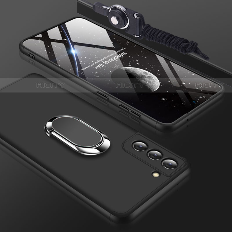 Custodia Plastica Rigida Cover Opaca Fronte e Retro 360 Gradi M01 per Samsung Galaxy S21 FE 5G Nero