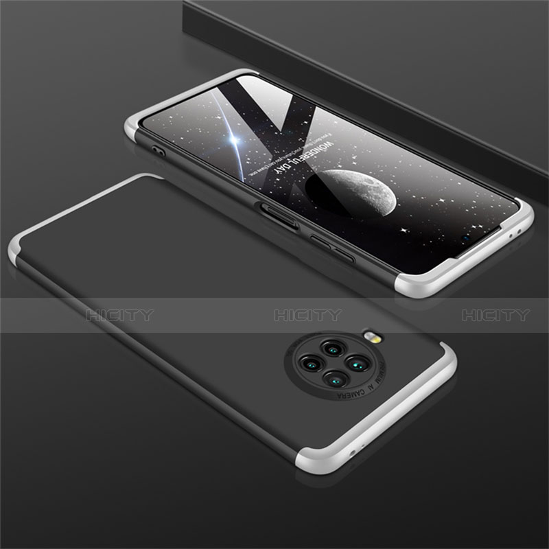 Custodia Plastica Rigida Cover Opaca Fronte e Retro 360 Gradi M01 per Xiaomi Mi 10T Lite 5G Argento e Nero
