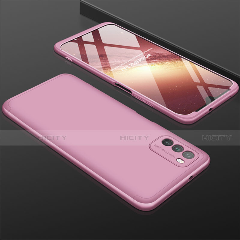 Custodia Plastica Rigida Cover Opaca Fronte e Retro 360 Gradi M01 per Xiaomi Poco M3 Oro Rosa
