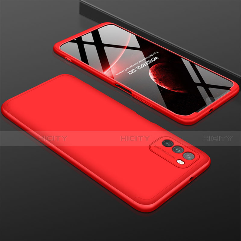 Custodia Plastica Rigida Cover Opaca Fronte e Retro 360 Gradi M01 per Xiaomi Poco M3 Rosso
