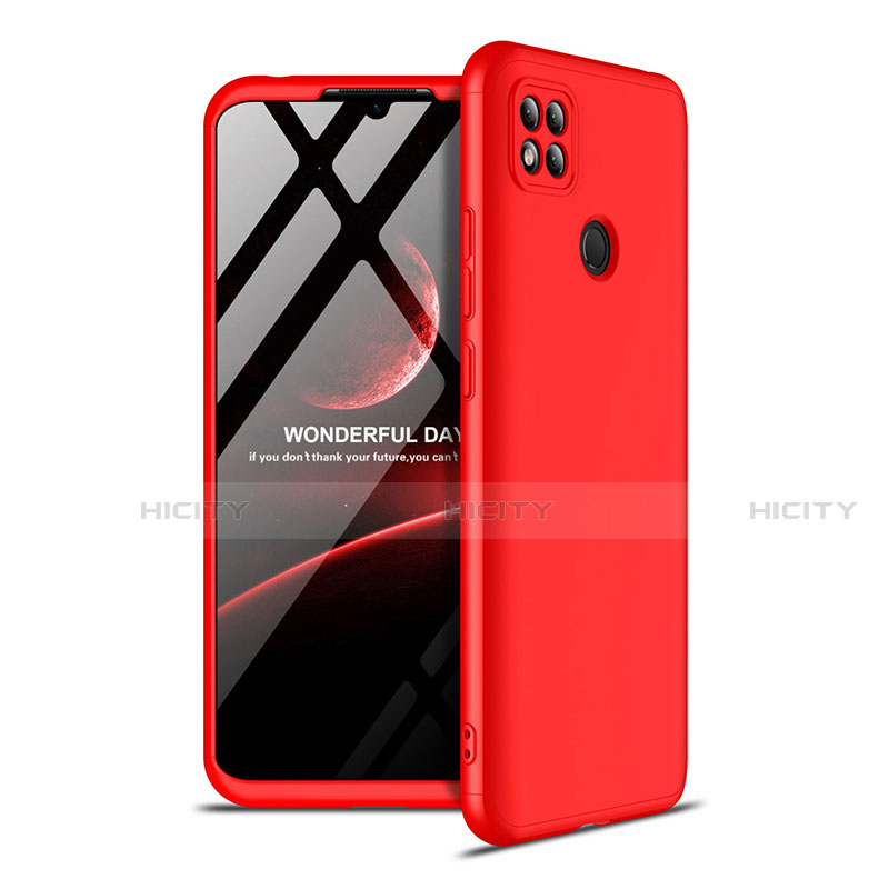 Custodia Plastica Rigida Cover Opaca Fronte e Retro 360 Gradi M01 per Xiaomi Redmi 9C NFC Rosso