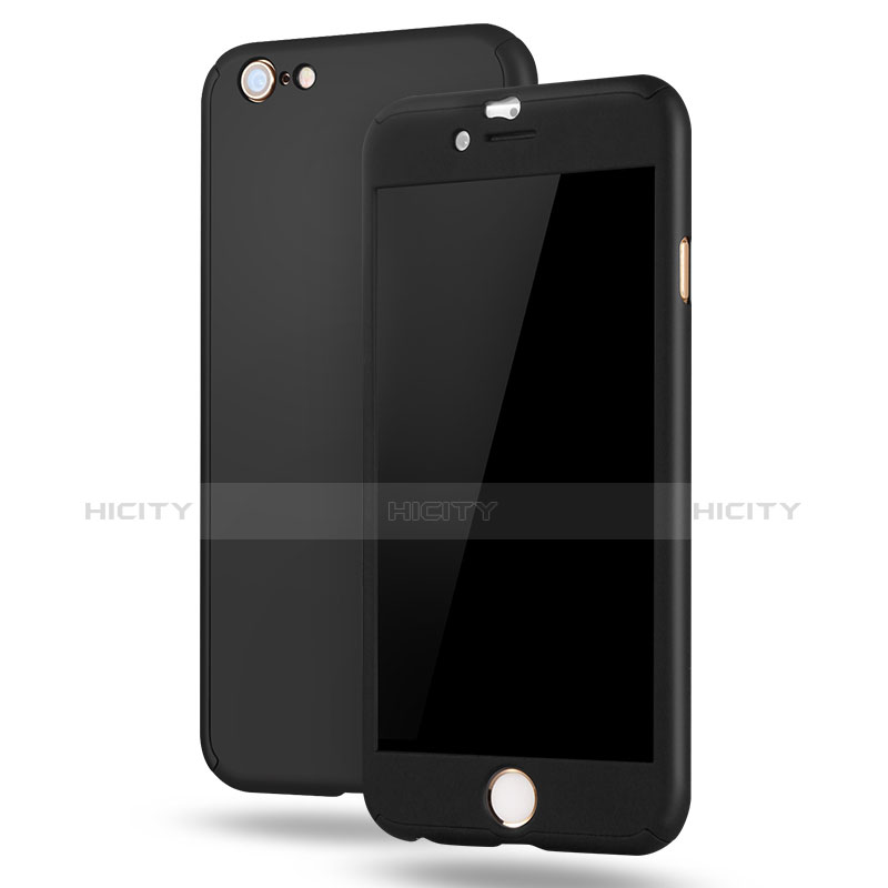 Custodia Plastica Rigida Cover Opaca Fronte e Retro 360 Gradi M02 per Apple iPhone 6 Plus Nero