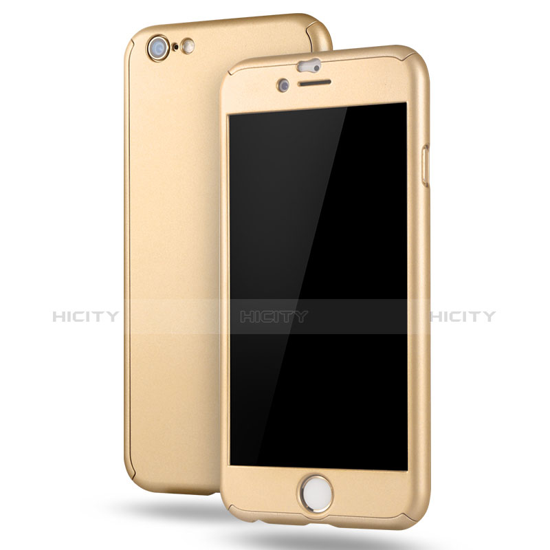 Custodia Plastica Rigida Cover Opaca Fronte e Retro 360 Gradi M02 per Apple iPhone 6 Plus Oro