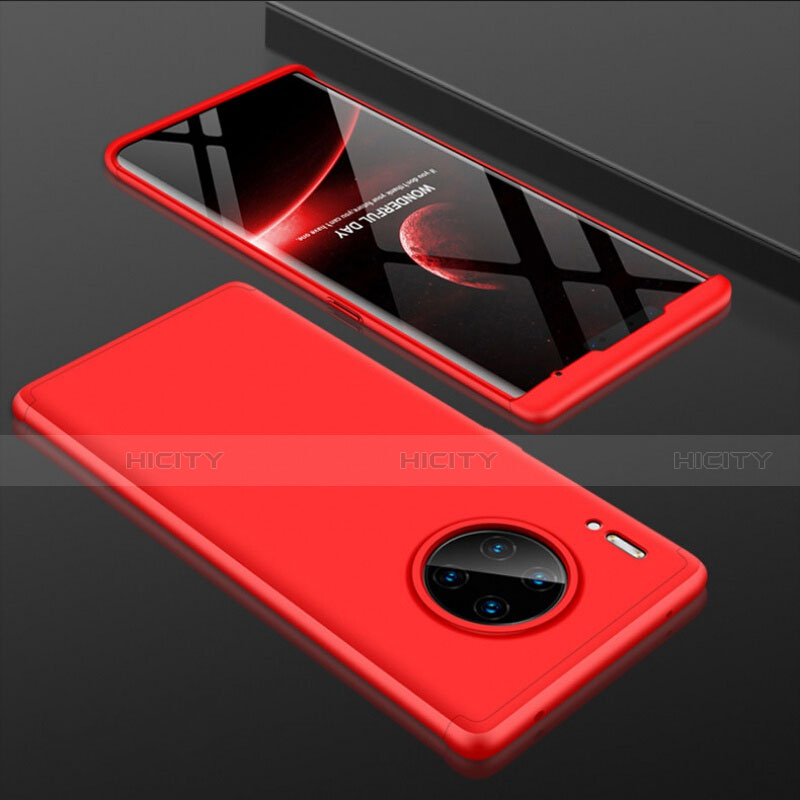 Custodia Plastica Rigida Cover Opaca Fronte e Retro 360 Gradi P01 per Huawei Mate 30 Pro Rosso
