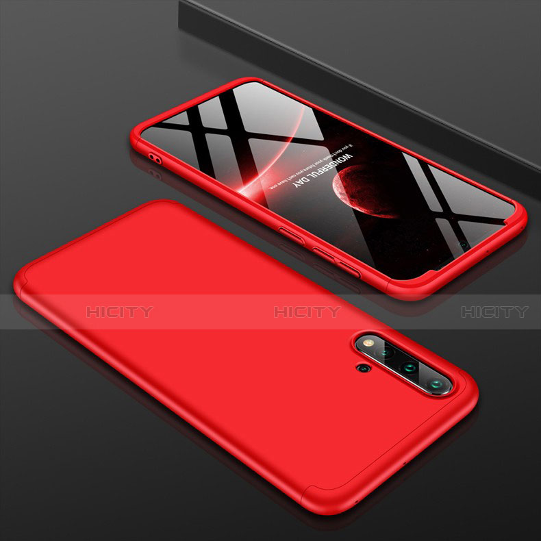 Custodia Plastica Rigida Cover Opaca Fronte e Retro 360 Gradi P01 per Huawei Nova 5 Pro Rosso