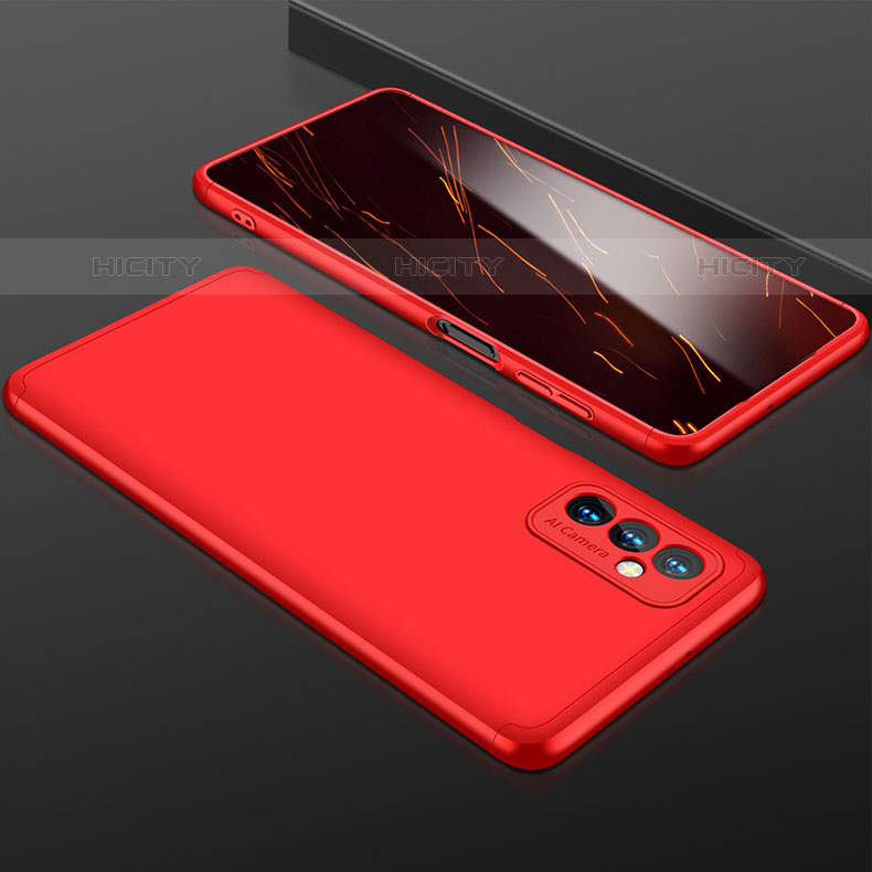 Custodia Plastica Rigida Cover Opaca Fronte e Retro 360 Gradi P01 per Samsung Galaxy M52 5G Rosso