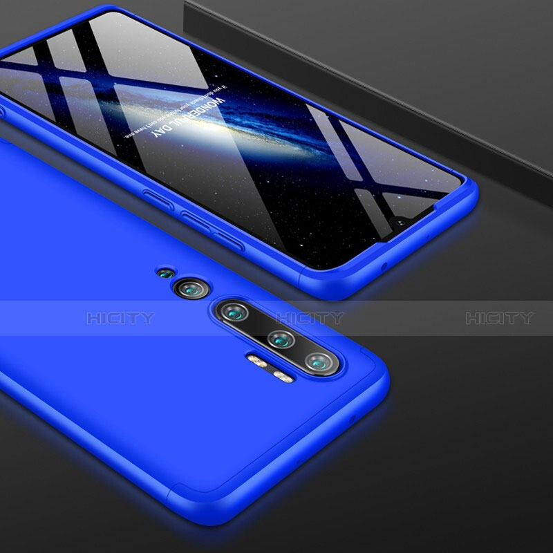 Custodia Plastica Rigida Cover Opaca Fronte e Retro 360 Gradi P01 per Xiaomi Mi Note 10 Blu