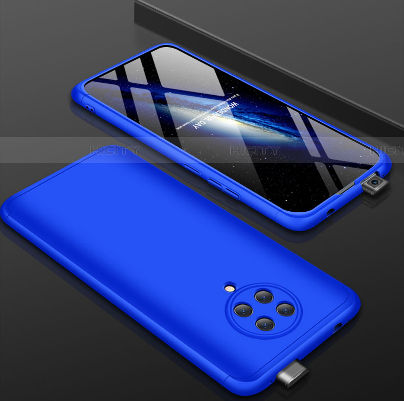 Custodia Plastica Rigida Cover Opaca Fronte e Retro 360 Gradi P01 per Xiaomi Poco F2 Pro Blu