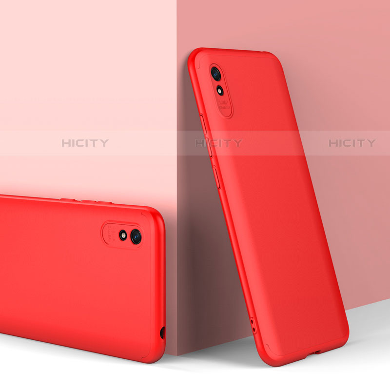 Custodia Plastica Rigida Cover Opaca Fronte e Retro 360 Gradi P01 per Xiaomi Redmi 9AT Rosso