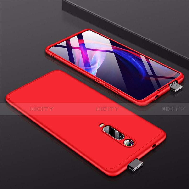 Custodia Plastica Rigida Cover Opaca Fronte e Retro 360 Gradi P01 per Xiaomi Redmi K20 Pro Rosso