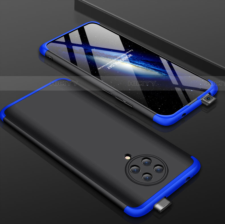 Custodia Plastica Rigida Cover Opaca Fronte e Retro 360 Gradi P01 per Xiaomi Redmi K30 Pro 5G Blu e Nero