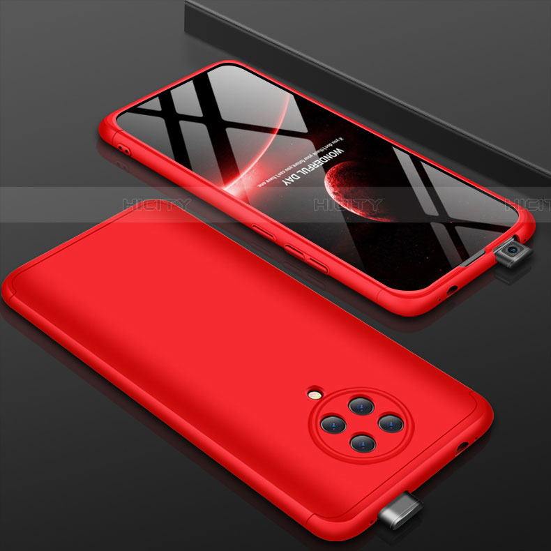 Custodia Plastica Rigida Cover Opaca Fronte e Retro 360 Gradi P01 per Xiaomi Redmi K30 Pro 5G Rosso