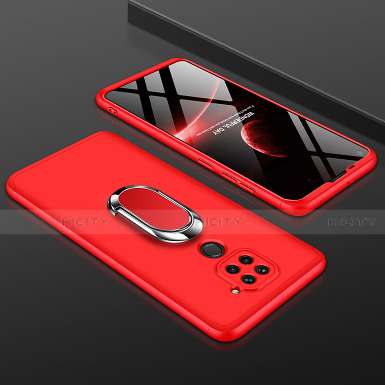 Custodia Plastica Rigida Cover Opaca Fronte e Retro 360 Gradi P01 per Xiaomi Redmi Note 9 Rosso