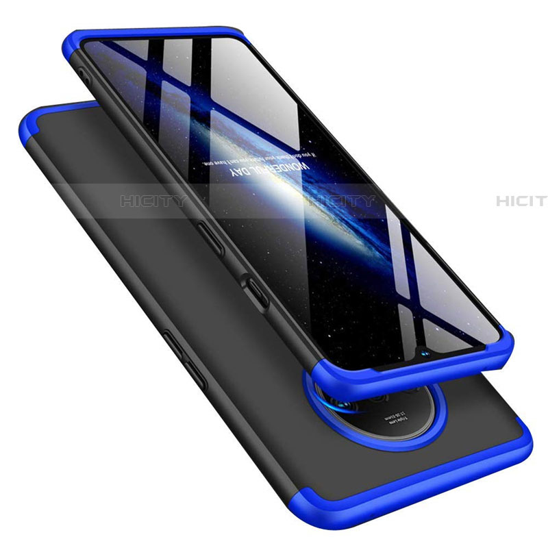 Custodia Plastica Rigida Cover Opaca Fronte e Retro 360 Gradi P02 per OnePlus 7T Blu e Nero