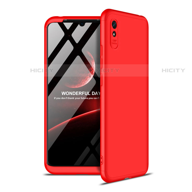 Custodia Plastica Rigida Cover Opaca Fronte e Retro 360 Gradi P02 per Xiaomi Redmi 9A Rosso