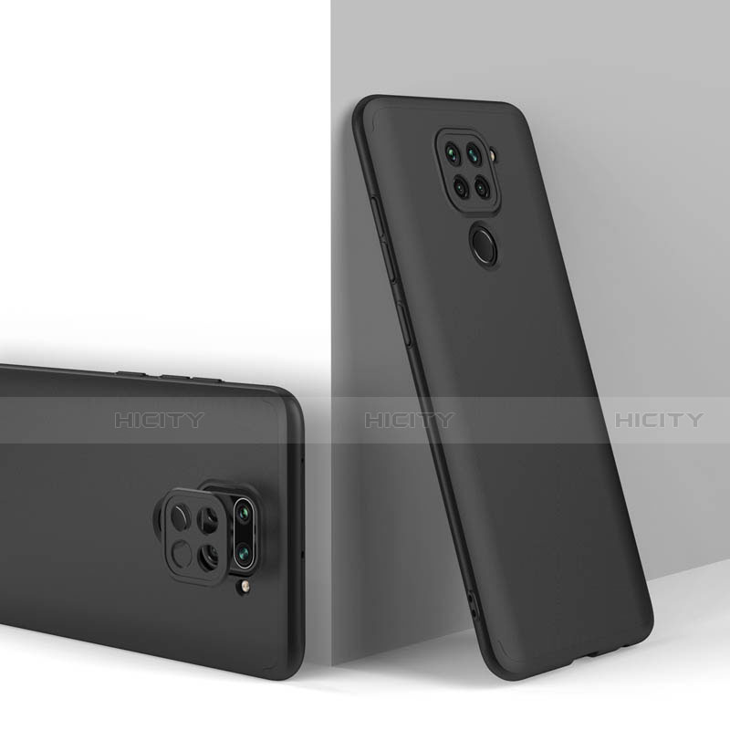 Custodia Plastica Rigida Cover Opaca Fronte e Retro 360 Gradi P02 per Xiaomi Redmi Note 9 Nero