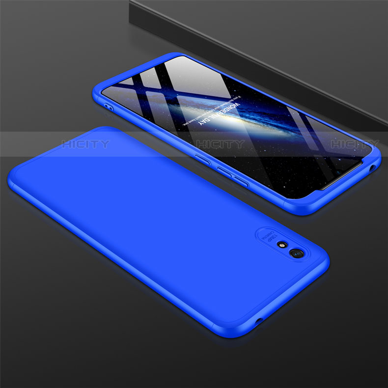 Custodia Plastica Rigida Cover Opaca Fronte e Retro 360 Gradi P03 per Xiaomi Redmi 9i Blu