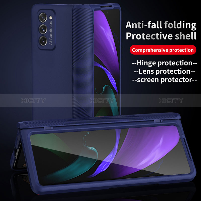 Custodia Plastica Rigida Cover Opaca Fronte e Retro 360 Gradi P05 per Samsung Galaxy Z Fold2 5G