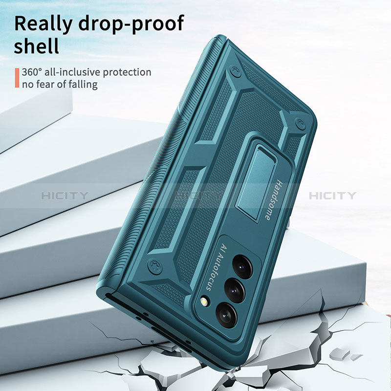 Custodia Plastica Rigida Cover Opaca Fronte e Retro 360 Gradi P06 per Samsung Galaxy Z Fold2 5G