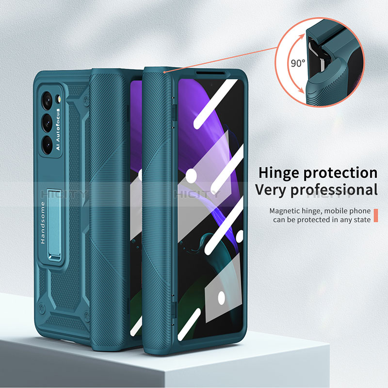 Custodia Plastica Rigida Cover Opaca Fronte e Retro 360 Gradi P06 per Samsung Galaxy Z Fold2 5G