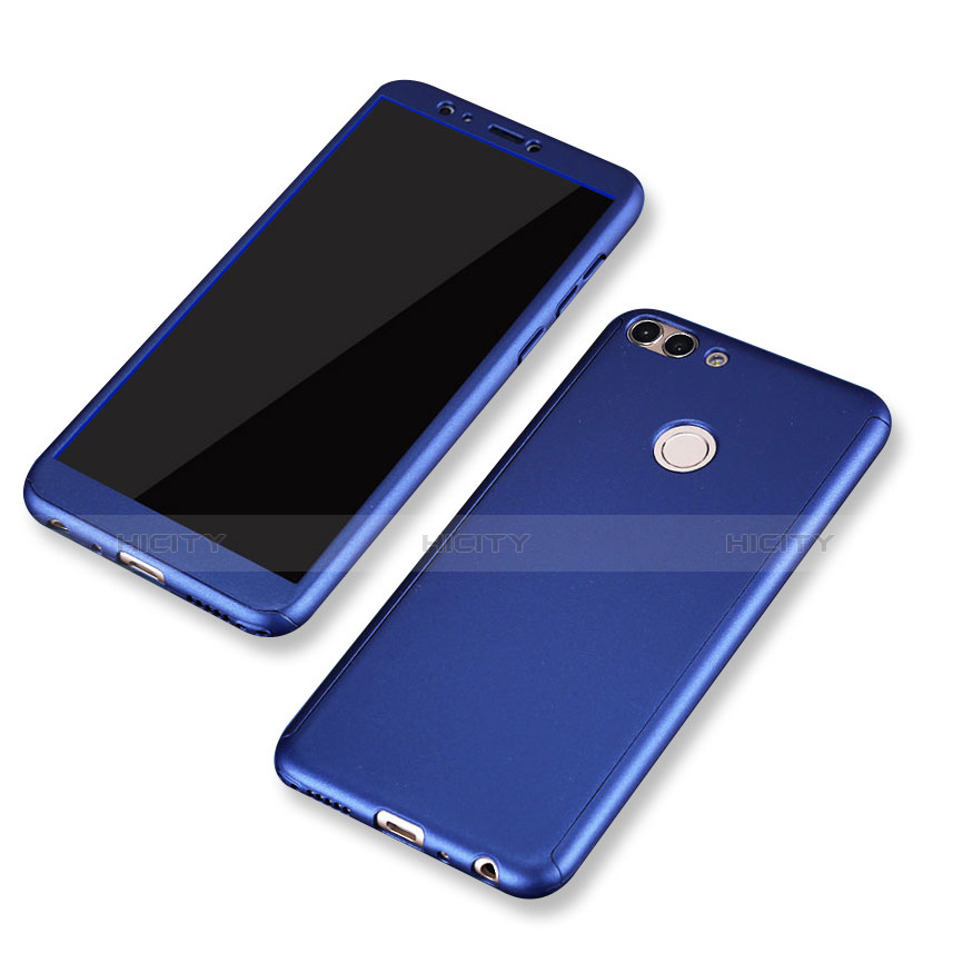 Custodia Plastica Rigida Cover Opaca Fronte e Retro 360 Gradi per Huawei Enjoy 7S Blu