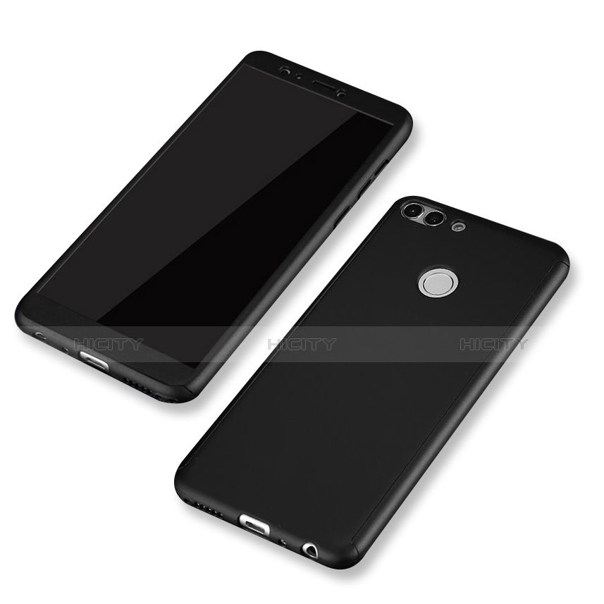 Custodia Plastica Rigida Cover Opaca Fronte e Retro 360 Gradi per Huawei Enjoy 7S Nero