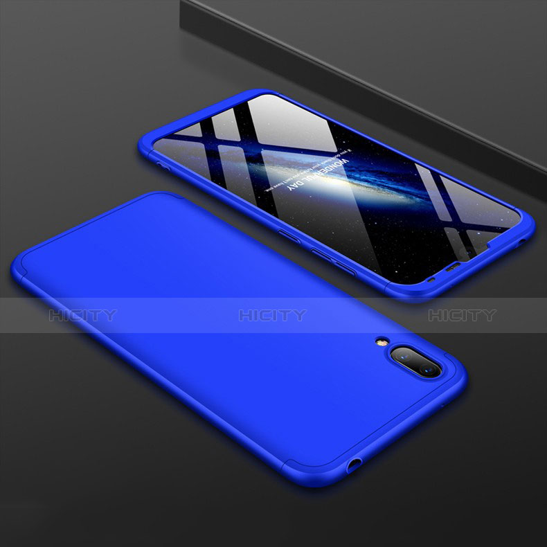 Custodia Plastica Rigida Cover Opaca Fronte e Retro 360 Gradi per Huawei Enjoy 9 Blu