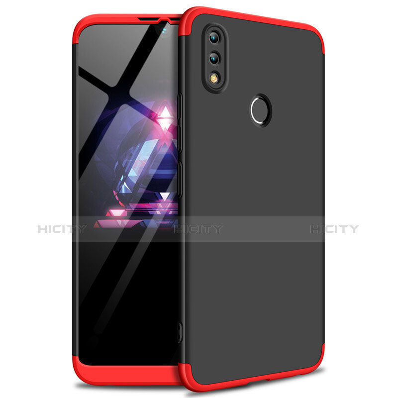 Custodia Plastica Rigida Cover Opaca Fronte e Retro 360 Gradi per Huawei Enjoy Max Rosso e Nero