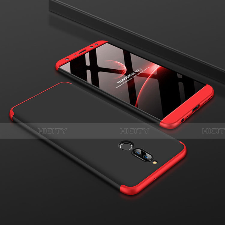 Custodia Plastica Rigida Cover Opaca Fronte e Retro 360 Gradi per Huawei G10 Rosso e Nero