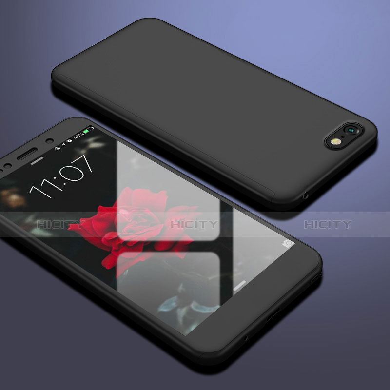 Custodia Plastica Rigida Cover Opaca Fronte e Retro 360 Gradi per Huawei Honor 7S Nero
