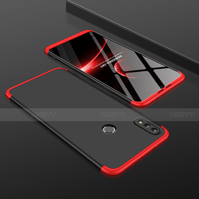 Custodia Plastica Rigida Cover Opaca Fronte e Retro 360 Gradi per Huawei Honor 8X Rosso e Nero