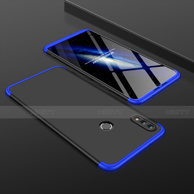 Custodia Plastica Rigida Cover Opaca Fronte e Retro 360 Gradi per Huawei Honor V10 Lite Blu e Nero