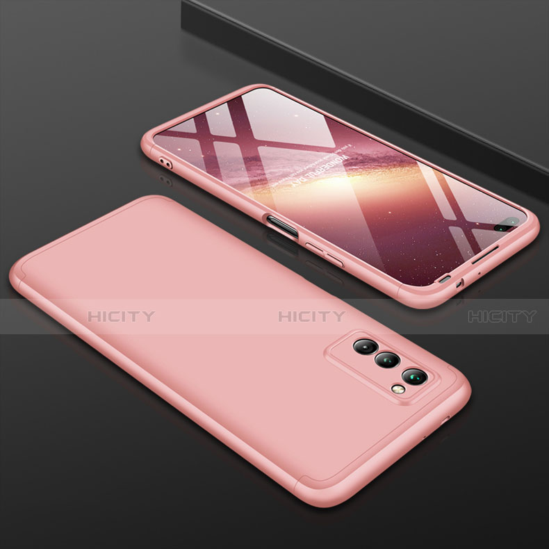 Custodia Plastica Rigida Cover Opaca Fronte e Retro 360 Gradi per Huawei Honor V30 5G Oro Rosa
